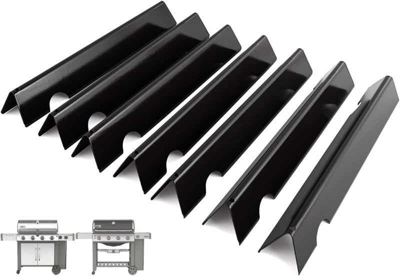 PETKAO 66033 Flavorizer Bars for Weber GS4 Genesis 2 E-410 E-435 E-415 Grill Parts, for Weber Genesis II 410 & II LX 440 Grill (2017 & Newer), for Weber Genesis Flavorizer Bars 66797 Porcelain Steel 16GA - Image 1